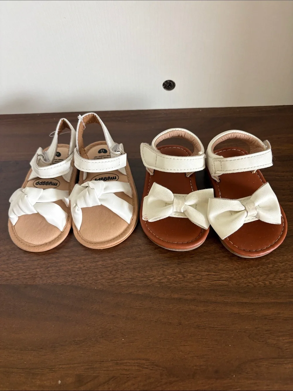 Kids White Bow Sandals - Comfortable Summer Shoes